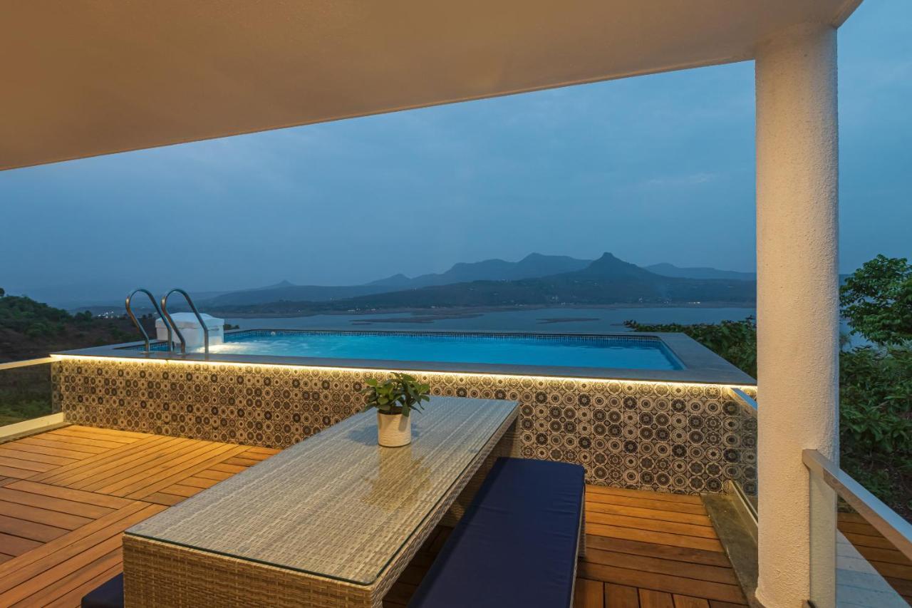 Saffronstays Kaia Waters By Kosha Villas, Pawna - Greek Style Villa With Panoramic View Of Pawna Lake Kolvan Exterior foto