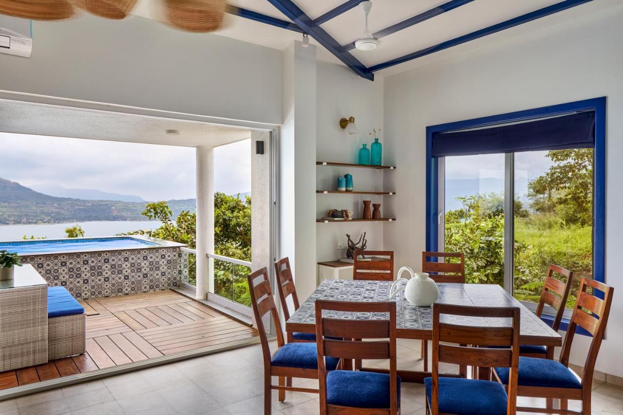 Saffronstays Kaia Waters By Kosha Villas, Pawna - Greek Style Villa With Panoramic View Of Pawna Lake Kolvan Exterior foto